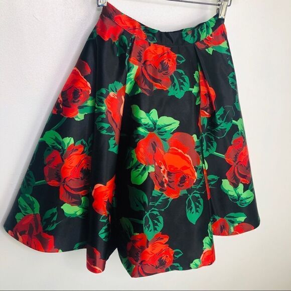 Sherri Hill 2 Piece Rose Print Dress Style 50603 0 Party Pageant Dance Floral - Picture 6 of 11